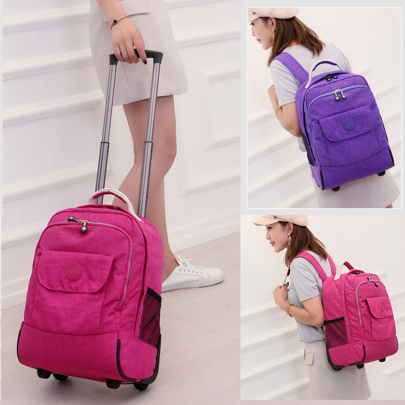 Double shoulder Lalever Shoulder Bag Double Shoulder Travel Bag Student Pull Rod School Bag Fashion Work Suitcase Check-in Luggage Bag