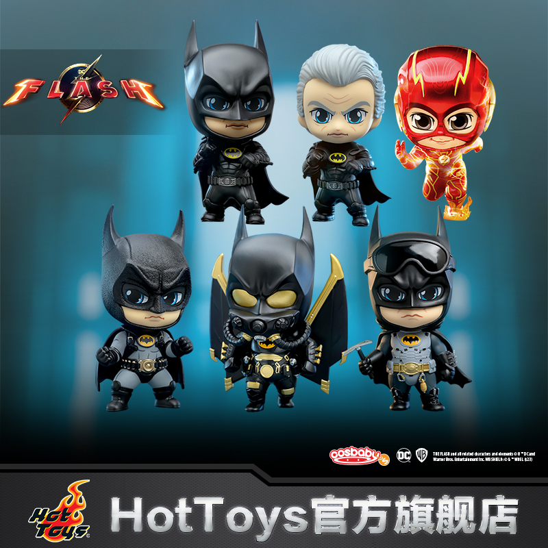 Hot Toys Flash Batman Extreme Cold Suit Edition Cosbaby Mini Figure Toy Accessories