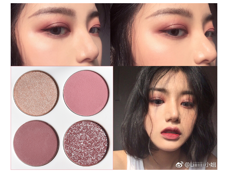Judydoll cam 4 màu bốn màu khay phấn mắt hoa hồng bí ngô màu nâu rượu vang đỏ đậu cát ngọc trai màu xám tím đĩa tại chỗ - Bóng mắt phấn mắt nội địa trung