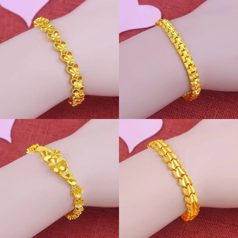 Vietnamese Sand Gold Bracelet for Women, Elegant and Grand Rose Flower Bracelet, Gold-Colored Jewelry, Gift for Lover, Long-Lasting Color Vietnamese Sand Gold Bracelet for Women, Elegant and Grand Rose Flower Bracelet, Gold-Colored Jewelry, Gift for Lover, Long-Lasting Color