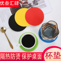 Anti-hot table mat placemats household silicone coasters custom conference room coasters ins Wind silicone dish insulation mat