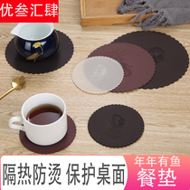 Creative round thick insulation mat coaster Silicone Placemat table mat anti-scalding waterproof non-slip table mat hotel household