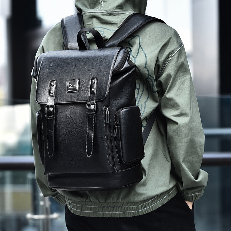 Baodi kangaroo men's backpack business large-capacity computer backpack 15 6 inches travel bag student schoolbag retro