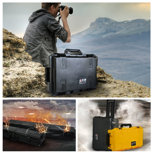 Пластиковый безопасный портативный дорожный чемодан, водонепроницаемое защитное оборудование, водонепроницаемый ящик