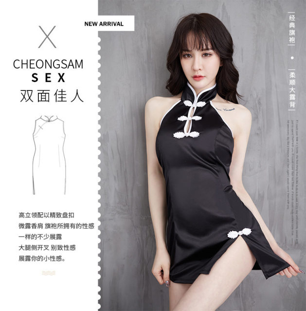 Passionate lingerie ຂອງແມ່ຍິງໂປ່ງໃສ lace cheongsam slit sexy pajamas ຊຸດ temptation ເອກະພາບ