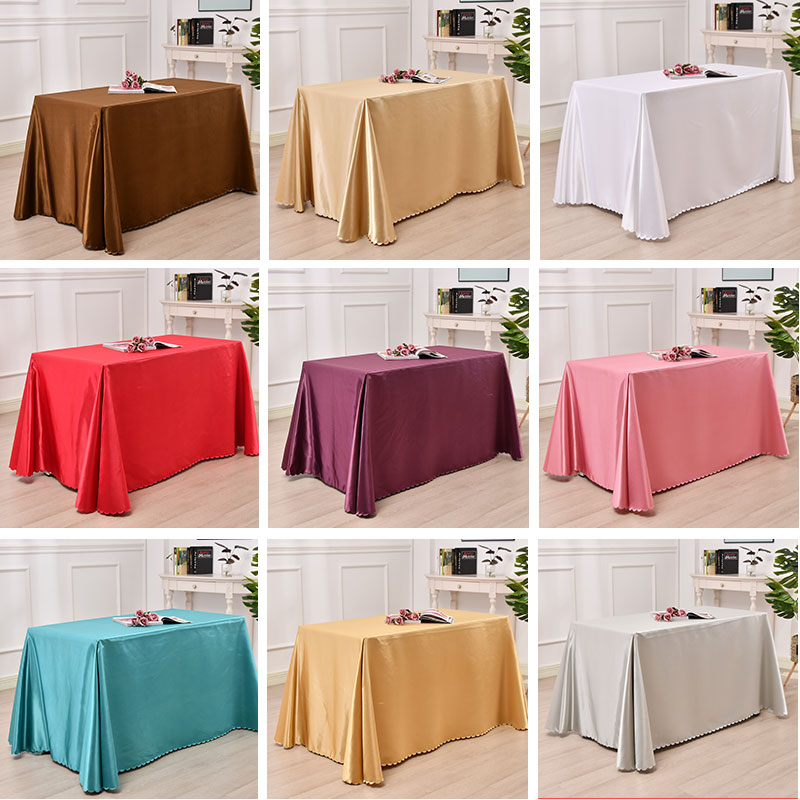 Custom conference sign-in dinner cloth cloth art solid color dining table cloth Rectangular coffee table desk cloth High-end hotel round tablecloth