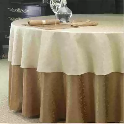 Hotel Tablecloth Restaurant Restaurant Tablecloth Table Dress Rice White Camel Flower Round Square Round Table Tablecloth Special