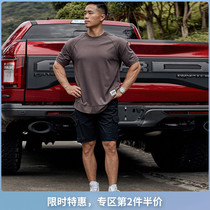 AlphaGym back fold Men T anti-wrinkle Tencel loose exercise fitness training short sleeve non-quality do not return