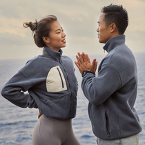 AlphaGym collision color lovers Shake Grain Suede Coats Ins Nets Red Tide Livelled Splicing Jacket Winter Men And Women