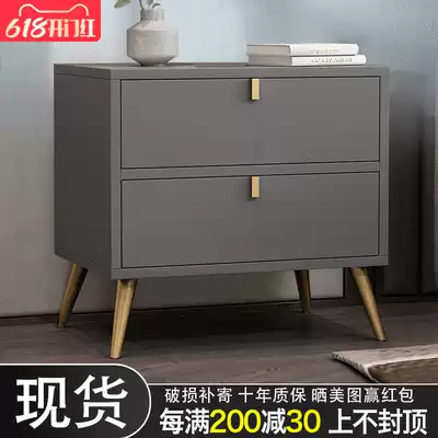 Bedside cabinet shelf Simple modern light luxury Bedside cabinet Small storage cabinet Nordic style ins bedroom small cabinet