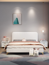 Technology Bunk Bed 1 35 m Free Of Washing Children Bed 1 2m Small Family Type Soft Bag Cloth Art Modern Minima Light Luxury Real Leather Bed