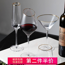 European-style Phnom Penh high-end red wine goblet home creative beveled glass wine glass wine wine glass champagne glass