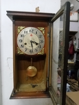 Second-hand old Shanghai 555 mechanical wall clock 31 days old oiled by the master fully functional non-refundable after sale