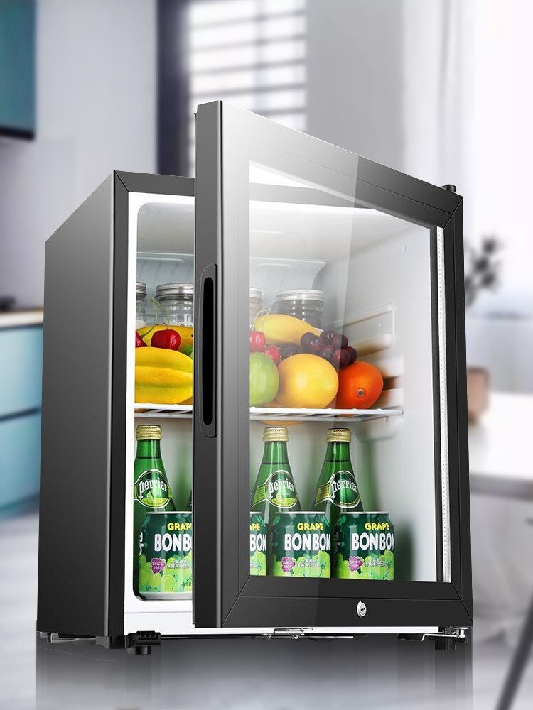 SAST Bc-50 Refrigerated and Fresh-Keeping Small Refrigerator with Transparent Glass and Lock, Ice Bar for Office, Home, Hotel