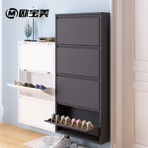 Ultra-slim shoe cabinet 15cm Home doorways minimalist modern storage storage narrow cabinet Xuanguan tipping bucket wall-mounted small shoe rack