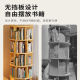 Solid Wood Bookshelf Floor-Standing Storage Rack 360-Degree Rotating Mobile Storage Cabinet Children's Bedroom Integrated Wall-Mounted Corner Shelf