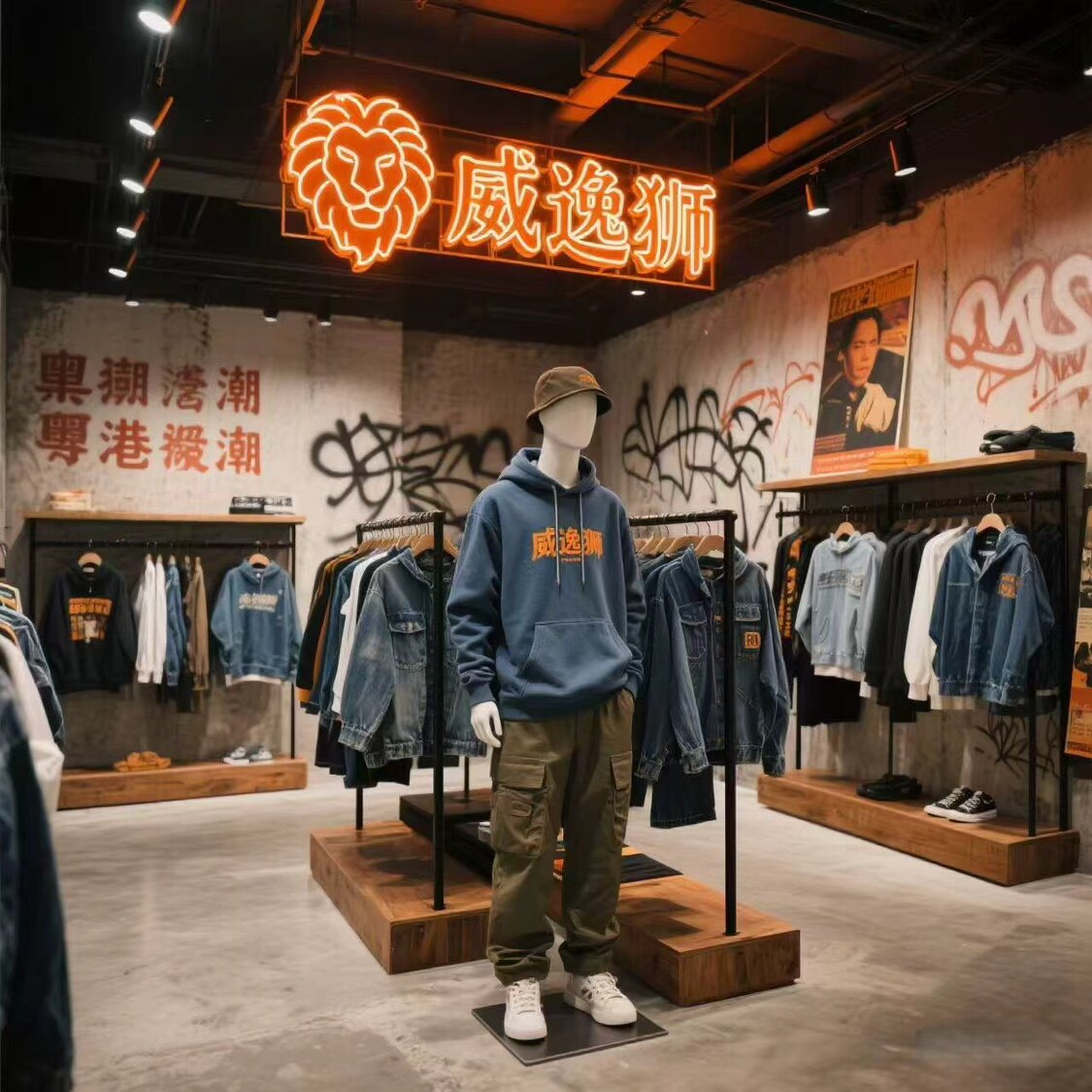 威逸狮港式男装的LOGO