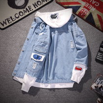 Spring coat mens denim clothes 2021 new spring dress Korean trend students Tide brand loose jacket mens clothing