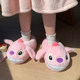 Winter 2025 New Cartoon Cute Slippers with Heel, Cotton Slippers for Men and Women, Warm and Plush, Indoor Non-Slip Plush Shoes