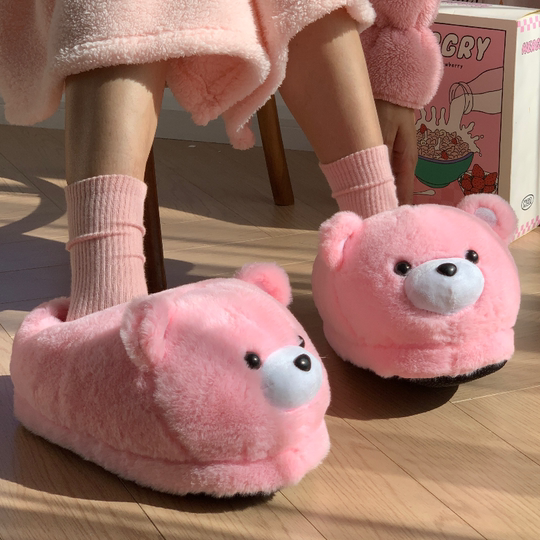 网红冬季2024可爱时尚棉拖鞋男女居家室内包跟保暖情侣踩屎感防滑