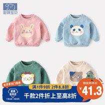 Baby Sweatshirt Spring Autumn Pure Cotton Girl Child Clothing Spring Children Clothes Foreign Gas One Year Old Baby Blouses Boy Spring Clothing