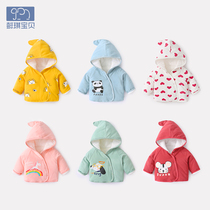 Baby Jacket Spring Autumn Female Newborn Toddler Cotton Padded Jacket Thickened Warm Clothes Male Baby Cotton Clothing Foreign Air Winter Dress Cotton Clothes