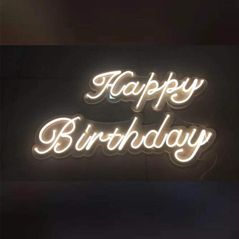 Party letter lamp proposes marryme Happybirthday birthday happy neon light words customized