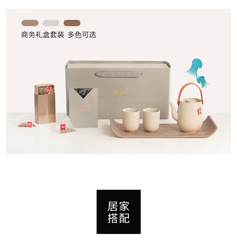 Jingdezhen small pure and fresh and kung fu home a pot of two cups of tea sets tea ceramics with tray was travel gift boxes