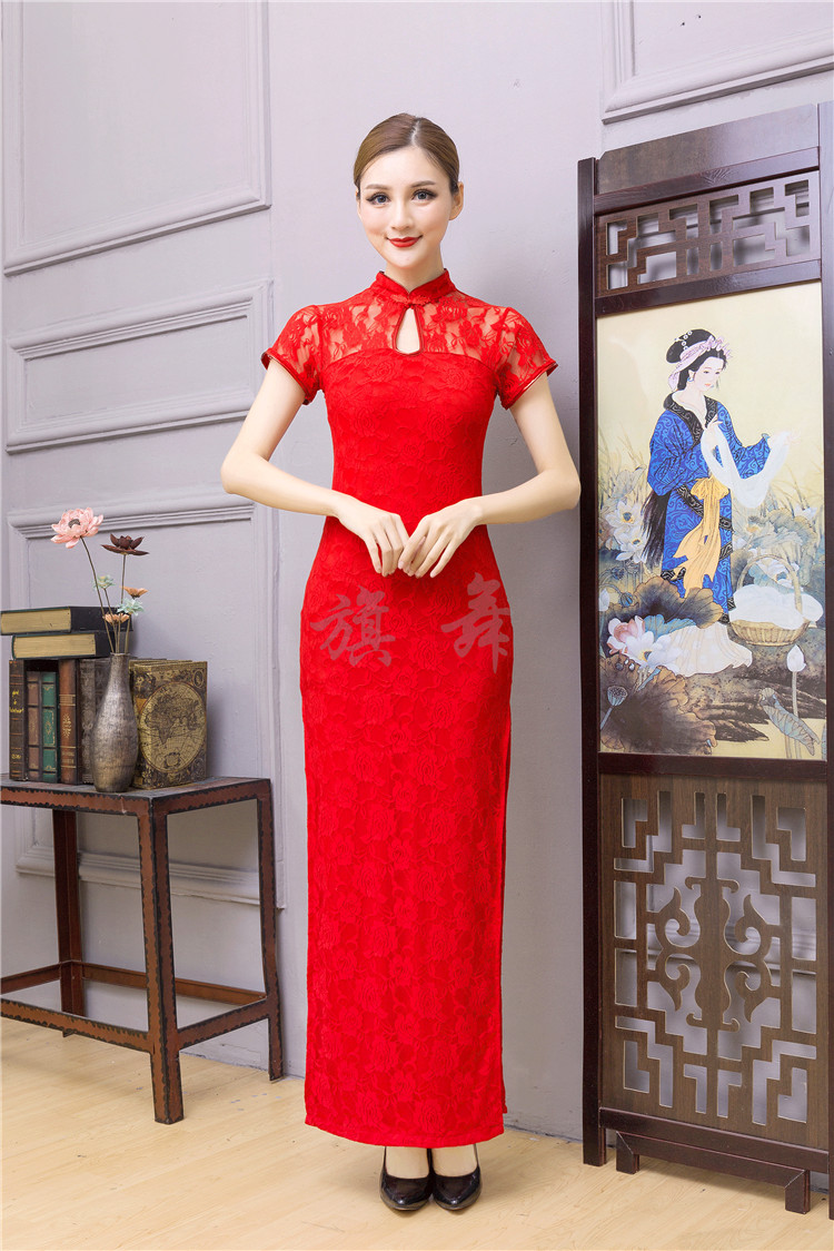  S Suggestion 70-85 catties+Red cheongsam, teardrop neckline   + $3.70 