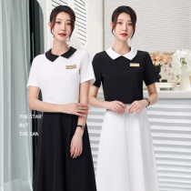 Summer Beauty Salon Beautician Short Sleeve Medical Beauty Front End High-end Suit Female Skin Manager Working Clothes Cashier