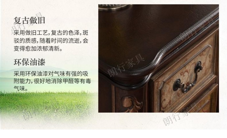 Bàn hiên nhà theo phong cách châu Âu gỗ rắn Mỹ hiên nhà Đài Loan mục vụ sơn bên tủ bàn bên chạm khắc - Bàn / Bàn bàn gỗ gấp