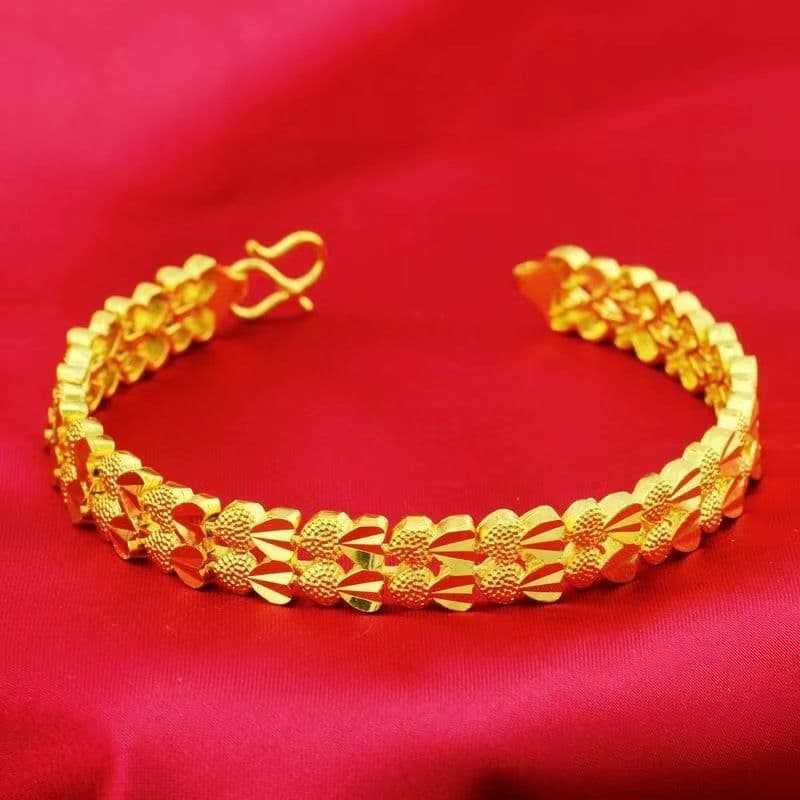 Double Row of Heart-Shaped Gold Bracelets, Heart-To-Heart Bracelets, Double Hearts, Fashionable and Versatile, Simple Bracelets for Your Loved Ones
