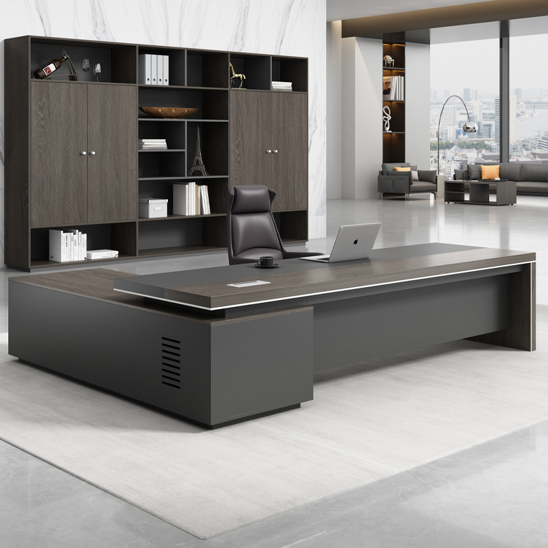 Minimalist modern owner table office president table desk chair combination single office furniture atmosphere large class table