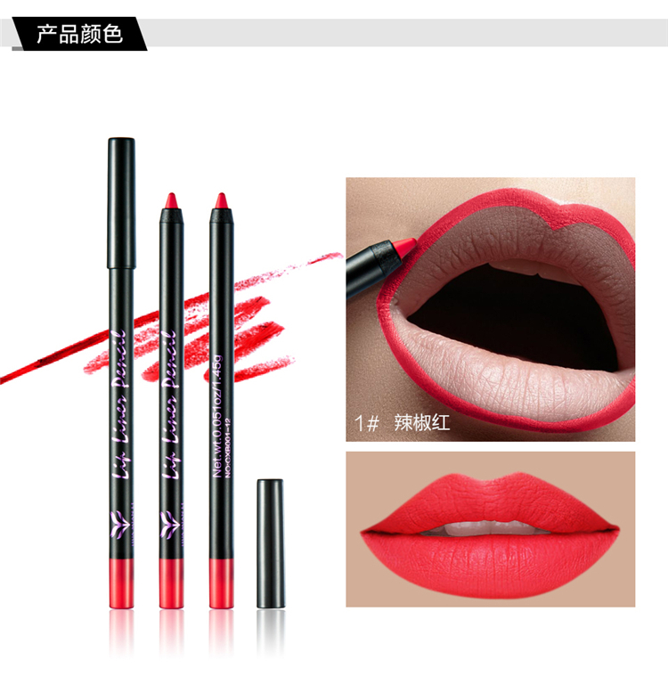 Môi lót bút kéo dài giữ ẩm không đánh dấu không thấm nước matte chính hãng màu nude cắn môi trang điểm tranh lip bút chì không dính cup son môi bút 	son bút chì apieu	