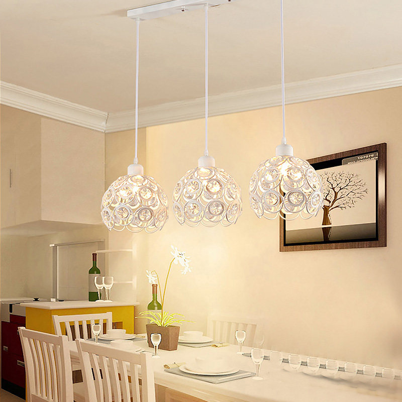 led吊灯餐厅灯具三头餐吊灯饰 现代简约创意个性吧台灯过道走廊灯