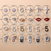 Nail alloy jewelry Japanese super flash nail jewelry Lip cross Metal DIY nail accessories Q1