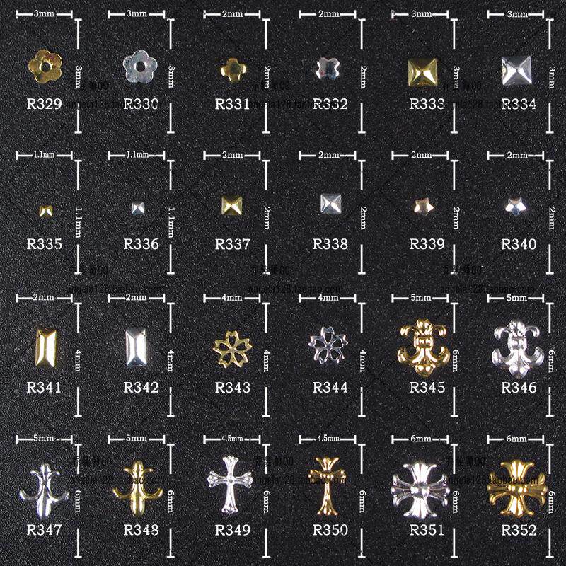 Mechia Ornaments Nails nail rivets Chrome metal alloy silver mealliuding Japanese Triangle Diy Patches R329