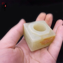 Ming and Qing antique jade antique jade wall old Jade handle piece high ancient jade pendants Jade Palm tube pendant