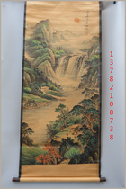Antique made old name herringbone painting ancient painting collection in the middle of the hall painting the living room decoration hanging paintings couplets of the great thousands of landscape painting countries