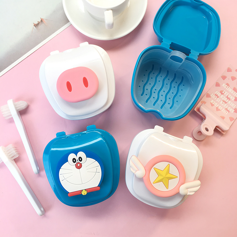 Invisible dental cover box Invisible Beauty Orthodontic Keeper containing box False Tooth Denture Wash Box Soak Home box