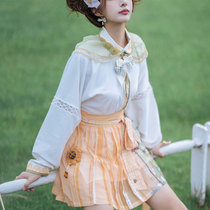 (Spot drop) Gollum chicken Han wind chant sunflower print cute improved Han element Ming bow bag sleeve woman