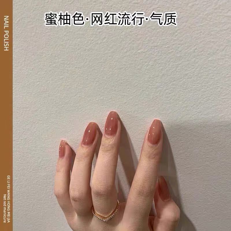 Net red manicure ice pomelo color nail polish glue 2021 new fashion color lasting white nail shop dedicated