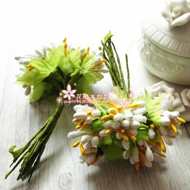 Huahai Day World DIY Handmade Vật liệu Trang điểm cưới Trang trí Mũ nón Vòng hoa Phụ kiện New Rice Stars - Phụ kiện tóc kẹp tóc ngọc trai