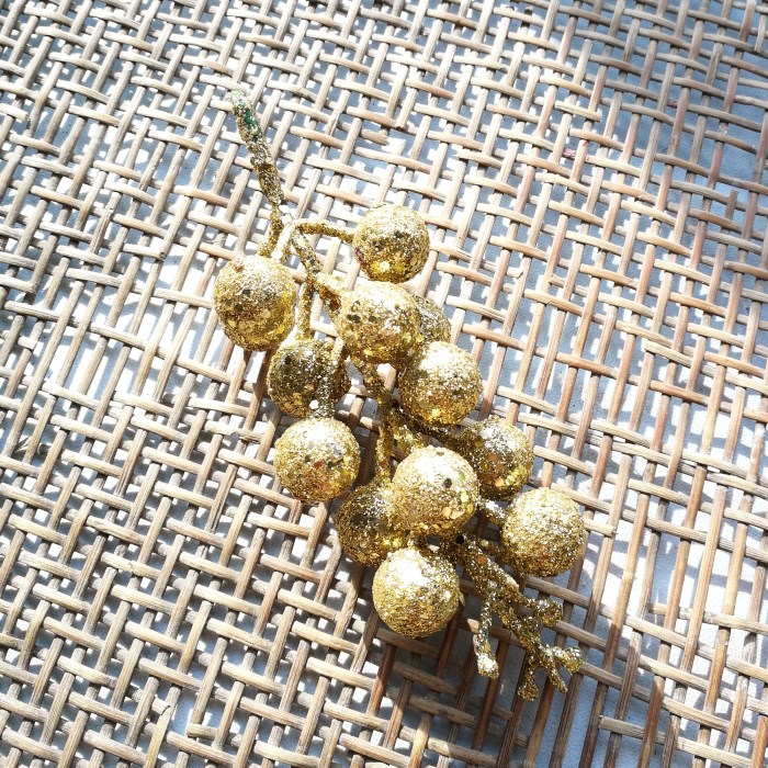 Simulation Flowers Christmas accessories Christmas materials Decorative Fruits Golden Golden Powder pink Grape Fruit-Taobao