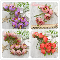 DIY Senshine Handmade Garlet Material Simulation Flower Diy Fabric Peony Silk flower