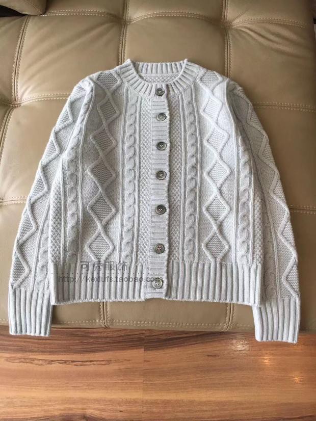 Generation 100%cashmere Women's cashmere Twisted Cardigan 4 Strands thickened 400g S-4XL code