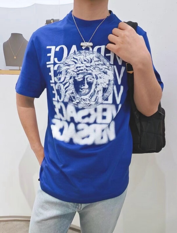 Versace Men's Round Neck Short-Sleeved T-Shirt