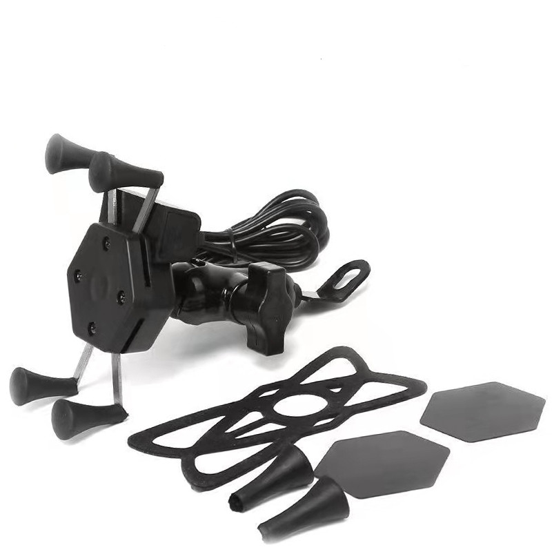 Locomotive suitable for Huanglong 600 GW250 CB400 modified mobile phone navigation bracket with USB charging port