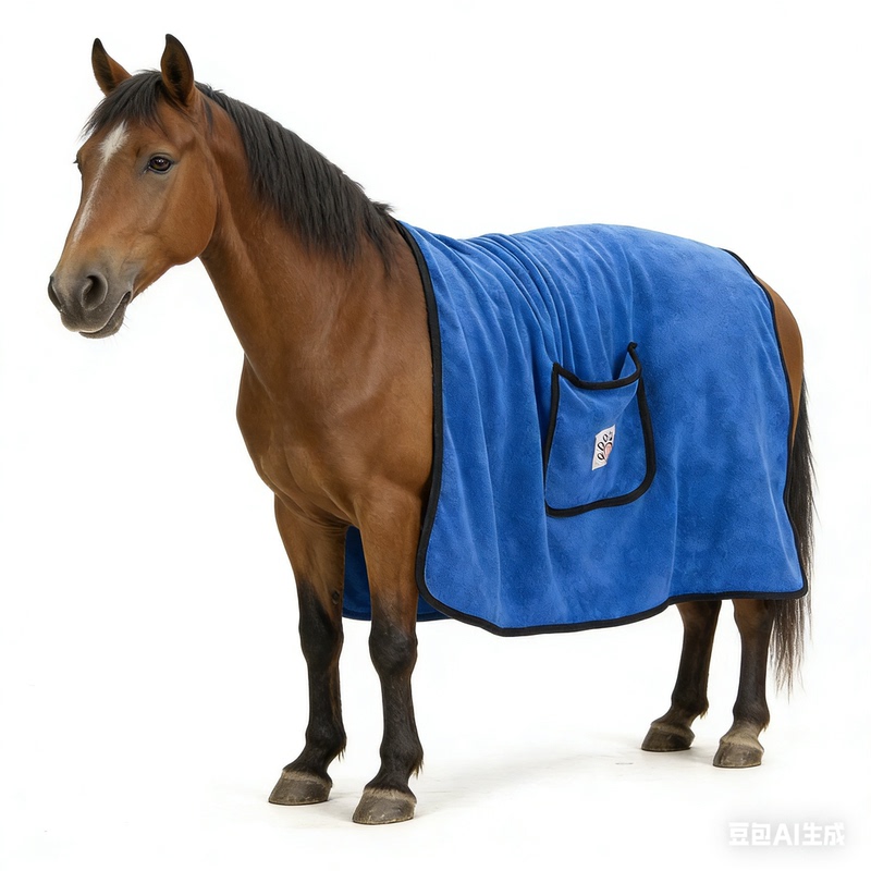Horse Bath Towel, Super Absorbent, Quick-Drying, Pocket-Style Glove Cleaning Towel, Alpaca Towel, Horse Bathing Towel
