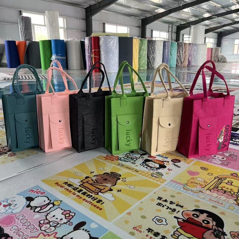 New Korean-Style Fashionable Thick Felt Tote Bag, Handbag for Men and Women, Popular Online, Large Capacity Student Bag New Korean-Style Fashionable Thick Felt Tote Bag, Handbag for Men and Women, Popular Online, Large Capacity Student Bag